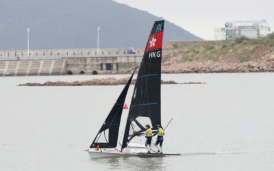 香港帆船代表隊在杭州亞運帆船項目首日賽事有不錯的表現